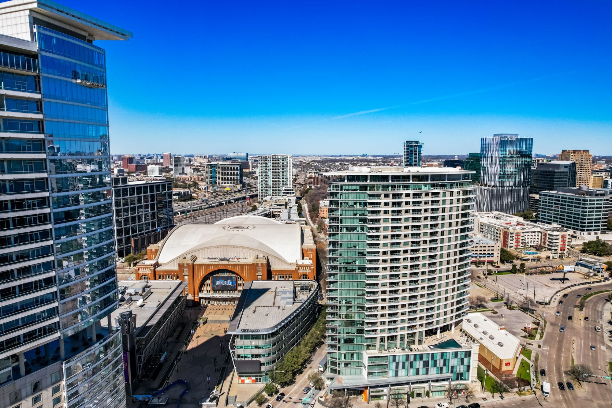 N Houston St — Downtown Dallas Drone